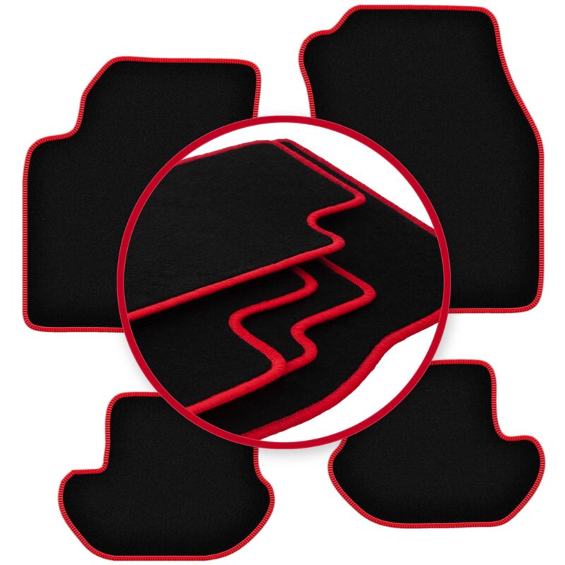 foto del prodotto tappetini auto carlux red per ford ka mk1 hatchback 1998 2006 