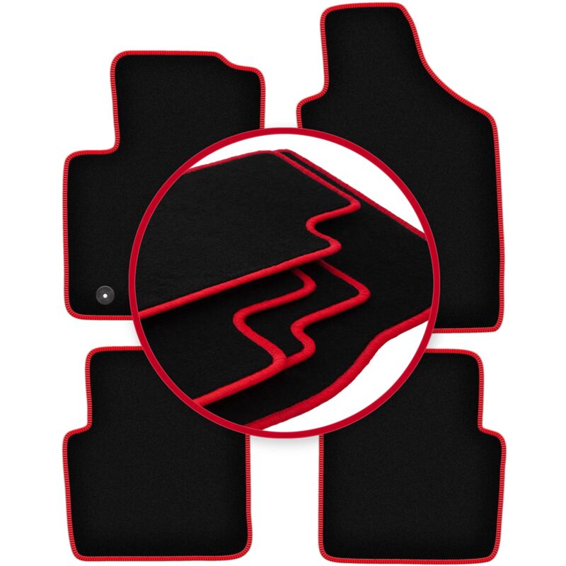 foto del prodotto tappetini auto carlux red per ford ka mk2 fl hatchback 2012 2018 