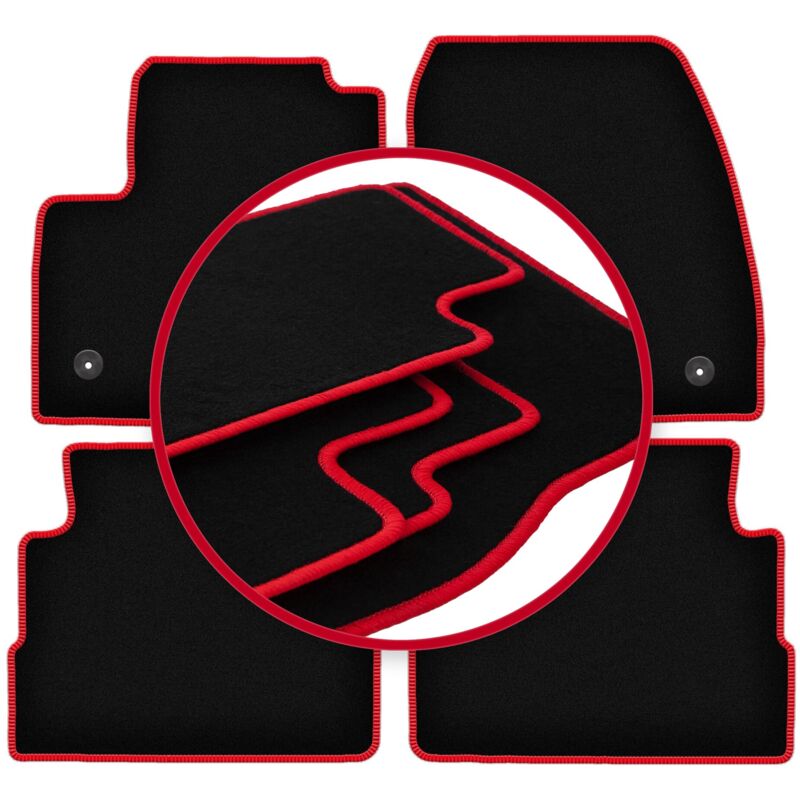 foto del prodotto tappetini auto carlux red per ford kuga mk2 suv 2012 2019 