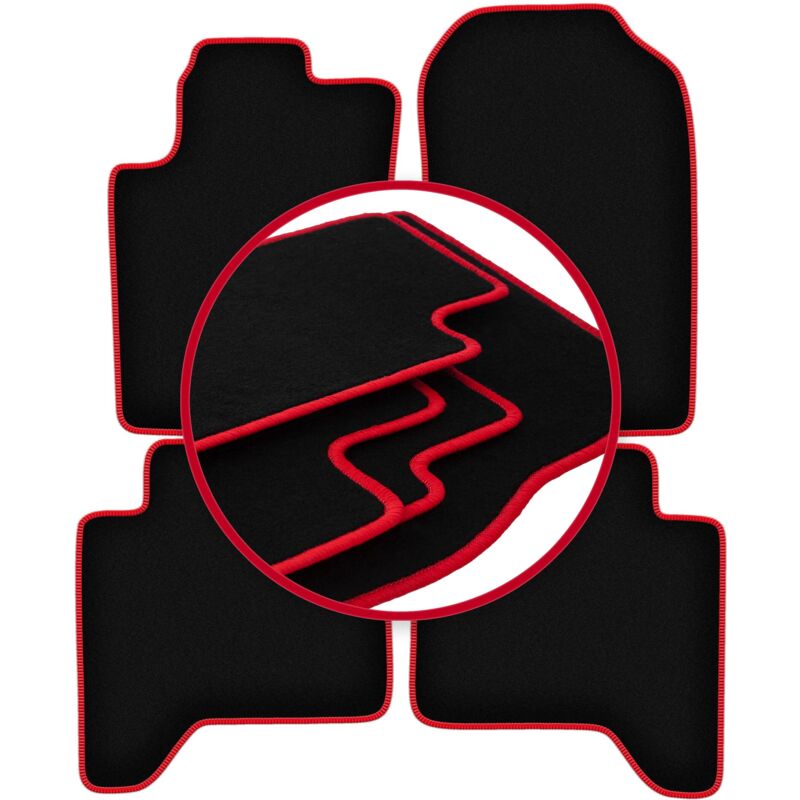foto del prodotto tappetini auto carlux red per ford ranger pick up 2012 2019 