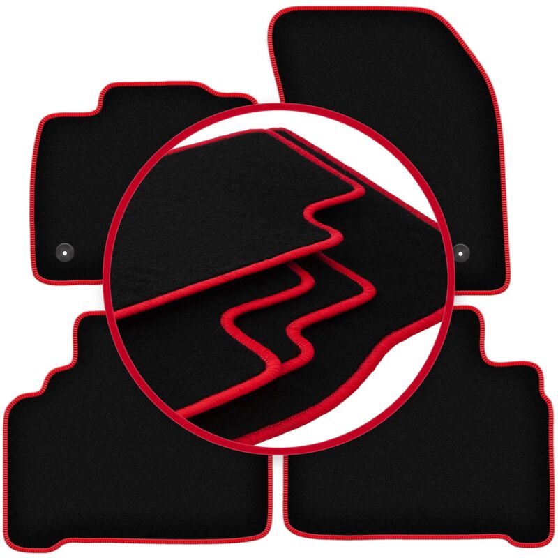 foto del prodotto tappetini auto carlux red per ford s max mk2 minivan 2015 