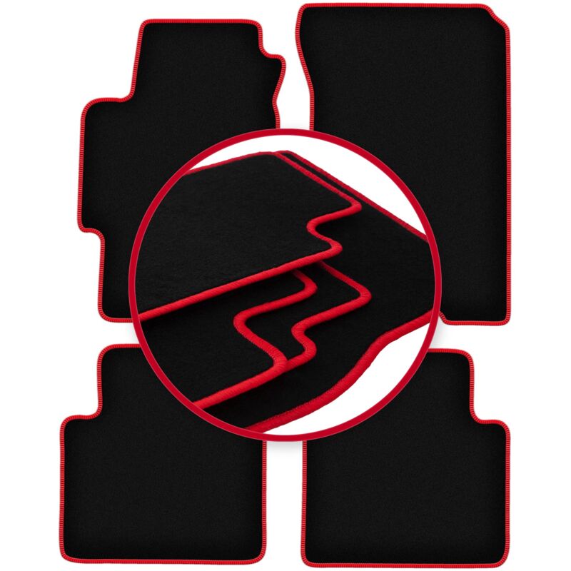 foto del prodotto tappetini auto carlux red per honda accord vi station wagon, berlina, type r 1997 2002 