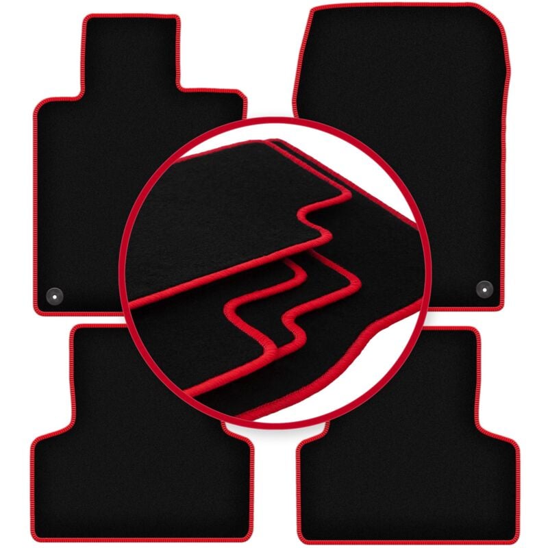 foto del prodotto tappetini auto carlux red per honda accord viii berlina, station wagon, tourer 2008 2015 