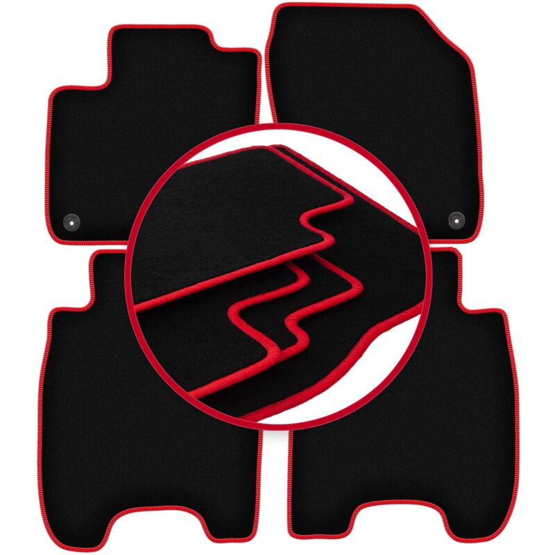 foto del prodotto tappetini auto carlux red per honda civic ix hatchback 2012 