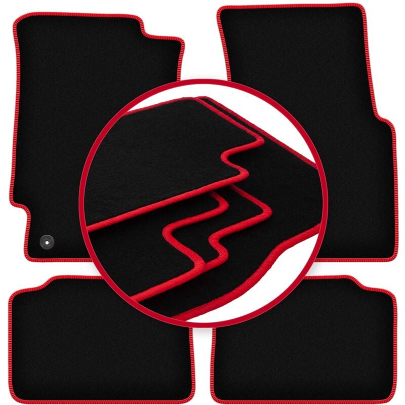 foto del prodotto tappetini auto carlux red per honda civic v hatchback 1991 1996 