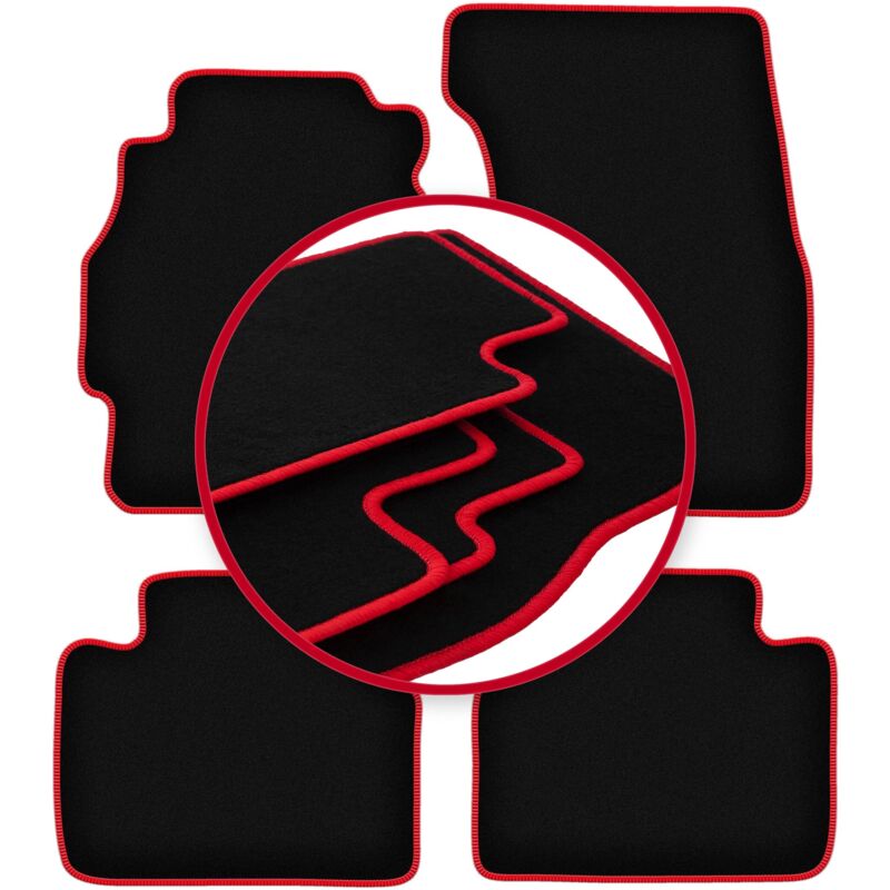 foto del prodotto tappetini auto carlux red per honda civic vi hatchback 3 porte 1995 2001 
