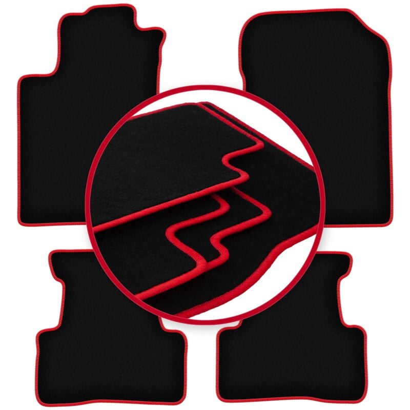 foto del prodotto tappetini auto carlux red per honda cr v iii suv 2006 2011 