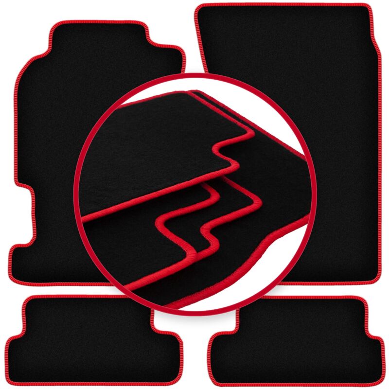 foto del prodotto tappetini auto carlux red per honda prelude v coup 1996 2001 