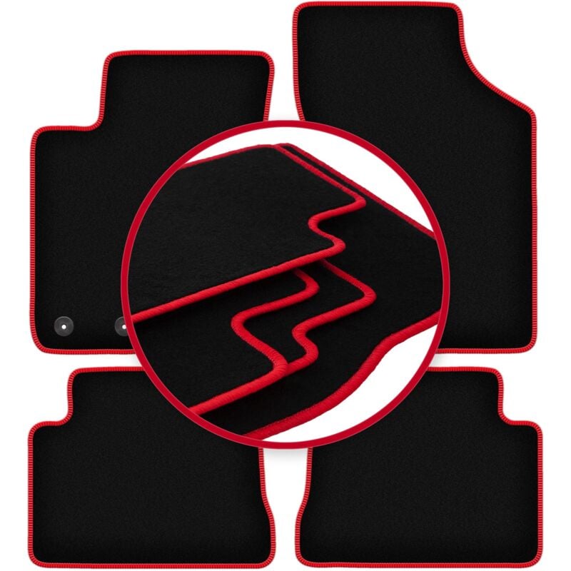 foto del prodotto tappetini auto carlux red per hyundai getz hatchback 2002 2010 
