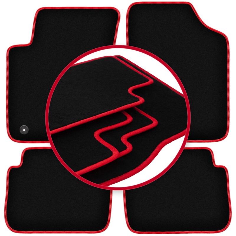 foto del prodotto tappetini auto carlux red per hyundai i10 hatchback 2007 2013 