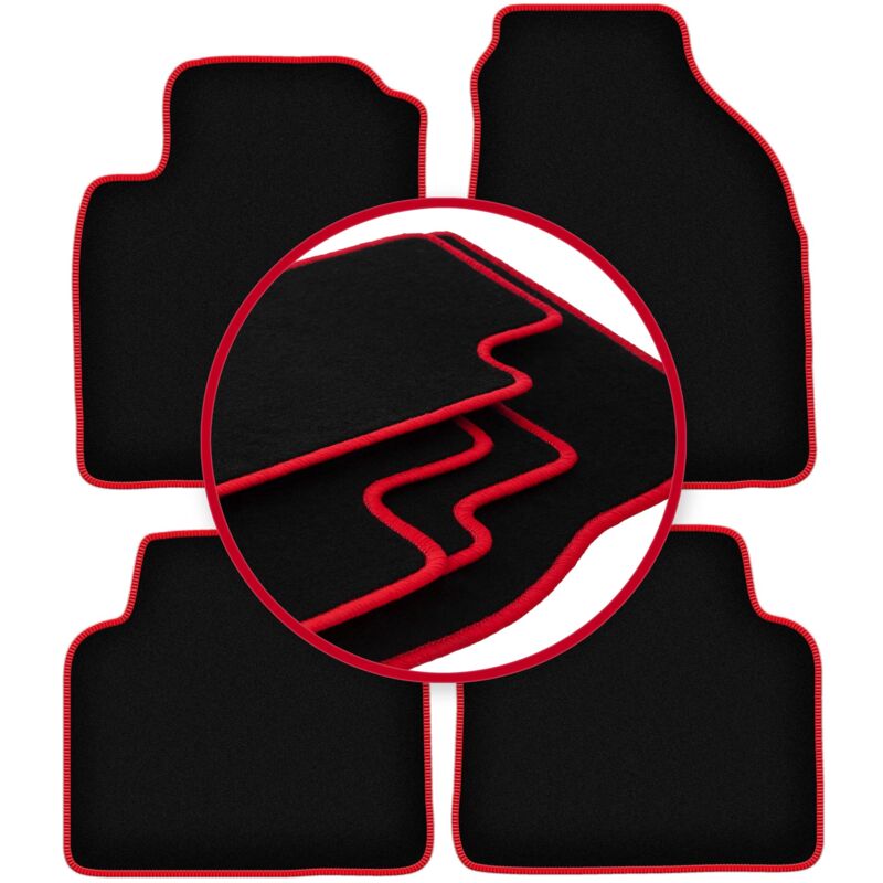 foto del prodotto tappetini auto carlux red per hyundai matrix minivan 2001 2010 