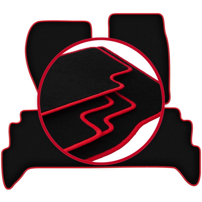 foto del prodotto tappetini auto carlux red per land rover discovery i off road 1989 1998 