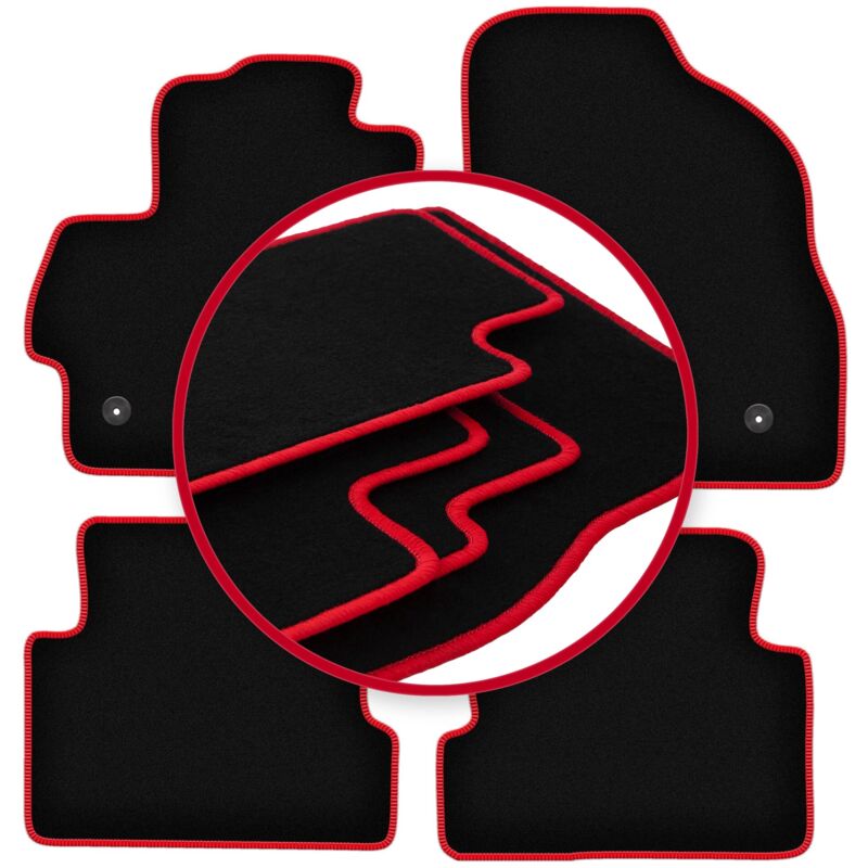foto del prodotto tappetini auto carlux red per mazda 3 ii bl hatchback, berlina 2008 2013 