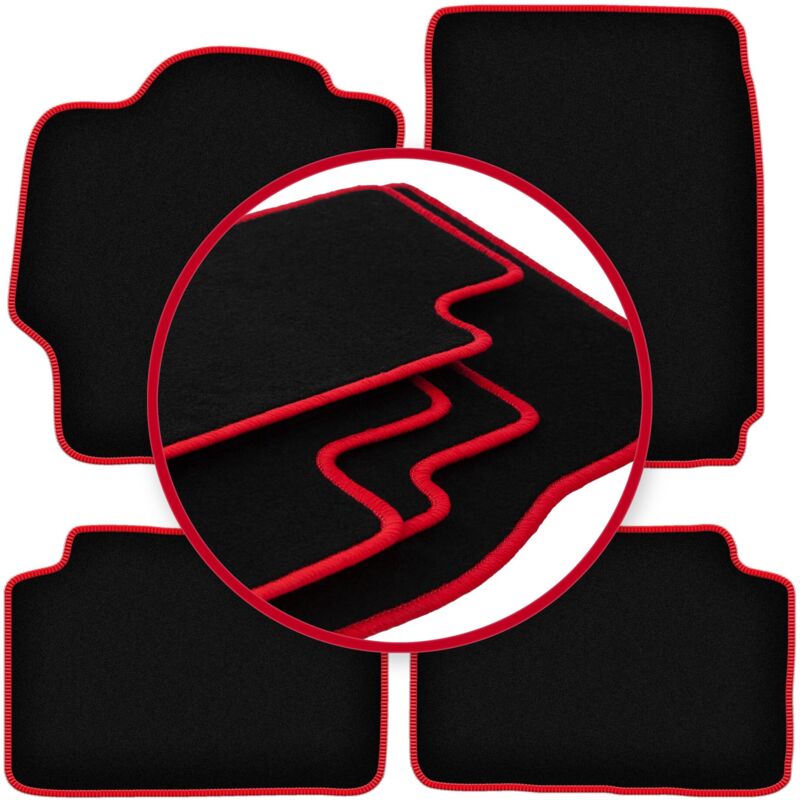 foto del prodotto tappetini auto carlux red per mazda 323 bj berlina, hatchback, break, station wagon 1998 2003 
