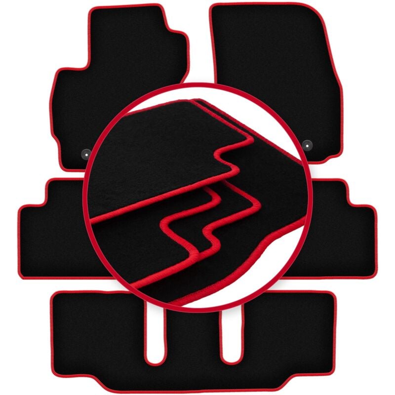 foto del prodotto tappetini auto carlux red per mazda 5 i 7 posti 2005 2010 