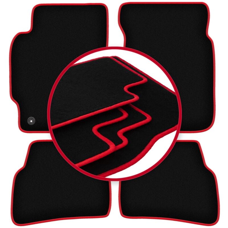 foto del prodotto tappetini auto carlux red per mazda 626 v gf station wagon, liftback, berlina 1997 2002 