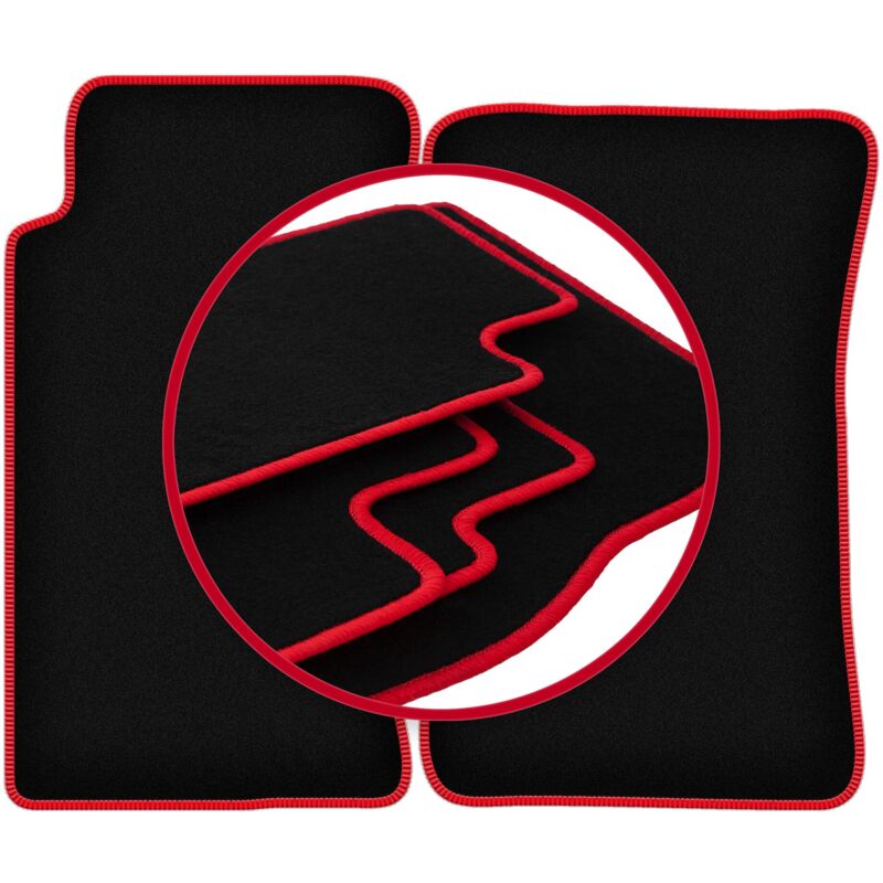 foto del prodotto tappetini auto carlux red per mazda mx 5 i decappottabile 1989 1998 