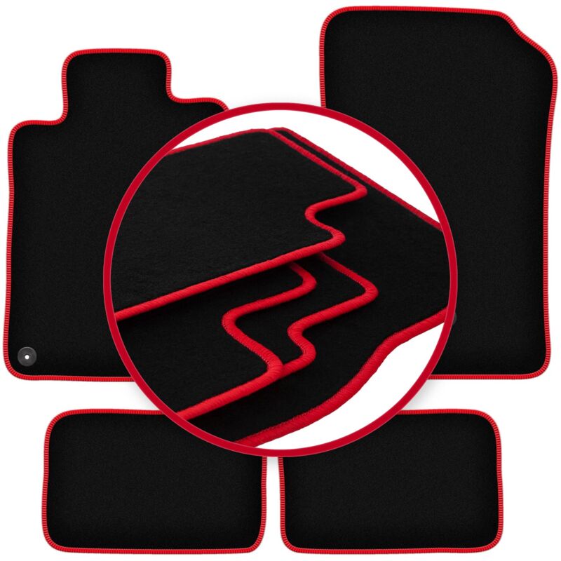 foto del prodotto tappetini auto carlux red per mercedes sl r129 roadster 1998 2002 