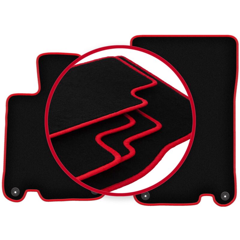 foto del prodotto tappetini auto carlux red per mercedes sl r230 roadster 2001 2011 