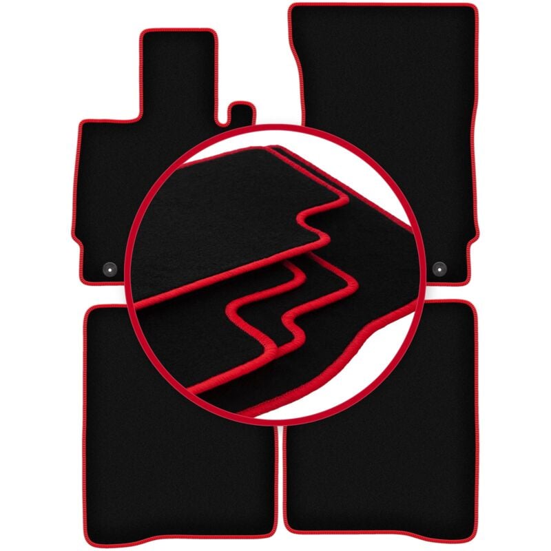 foto del prodotto tappetini auto carlux red per mercedes w221 classe s berlina lunga 2005 2013 