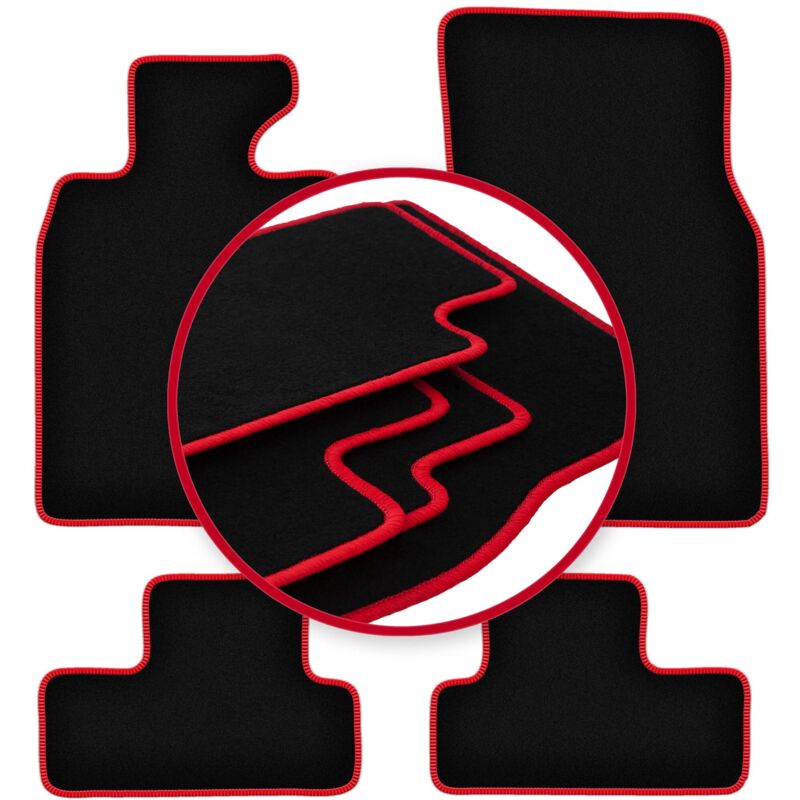 foto del prodotto tappetini auto carlux red per mini cooper r56 hatchback 2006 2013 