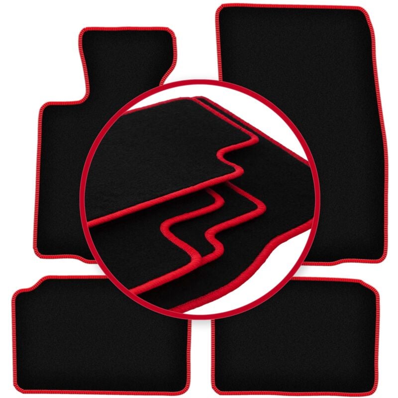 foto del prodotto tappetini auto carlux red per mini countryman r60 hatchback 2010 2017 