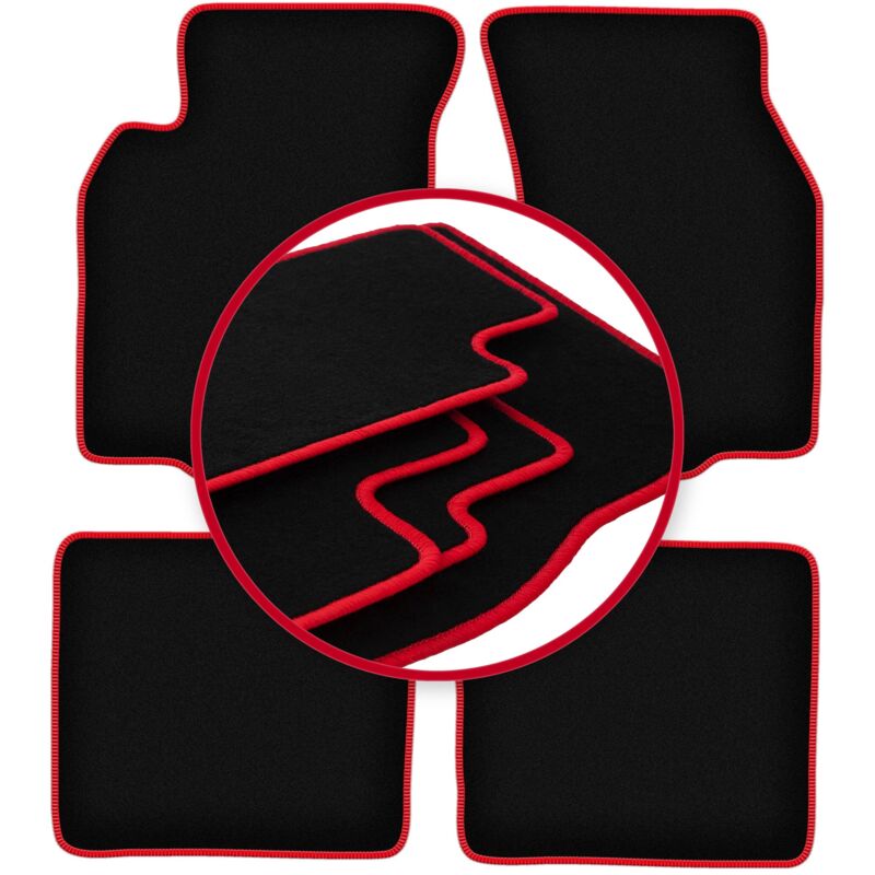 foto del prodotto tappetini auto carlux red per mitsubishi colt v cj0 hatchback 1996 2003 