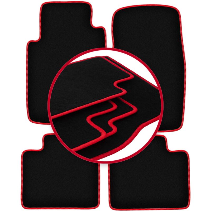 foto del prodotto tappetini auto carlux red per mitsubishi pajero ii fuoristrada 1991 1999 