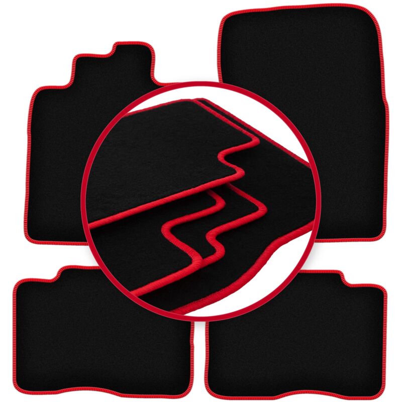 foto del prodotto tappetini auto carlux red per mitsubishi pajero iv corto 2006 2018 