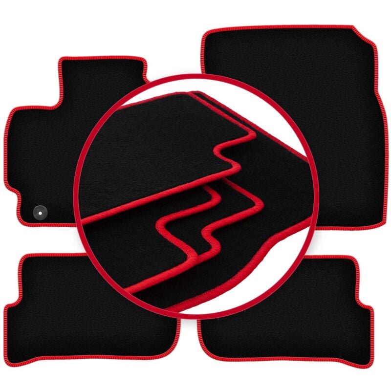 foto del prodotto tappetini auto carlux red per mitsubishi space star ii hatchback 2013 