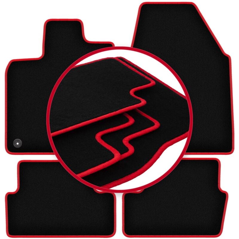foto del prodotto tappetini auto carlux red per nissan qashqai j10 i crossover 2006 2013 