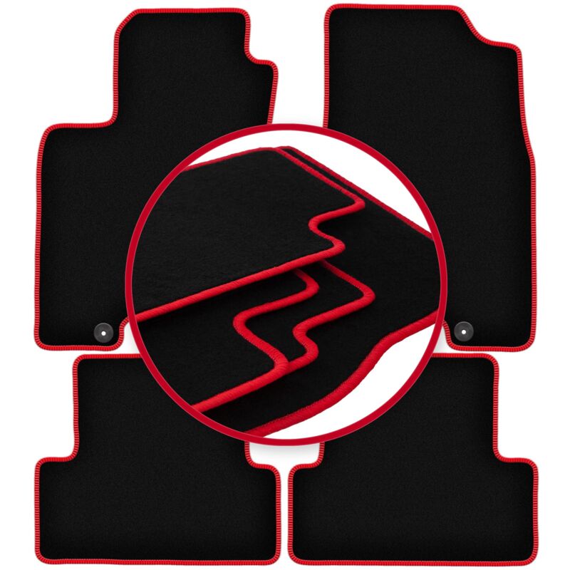 foto del prodotto tappetini auto carlux red per nissan x trail ii t31 suv 2007 2014 