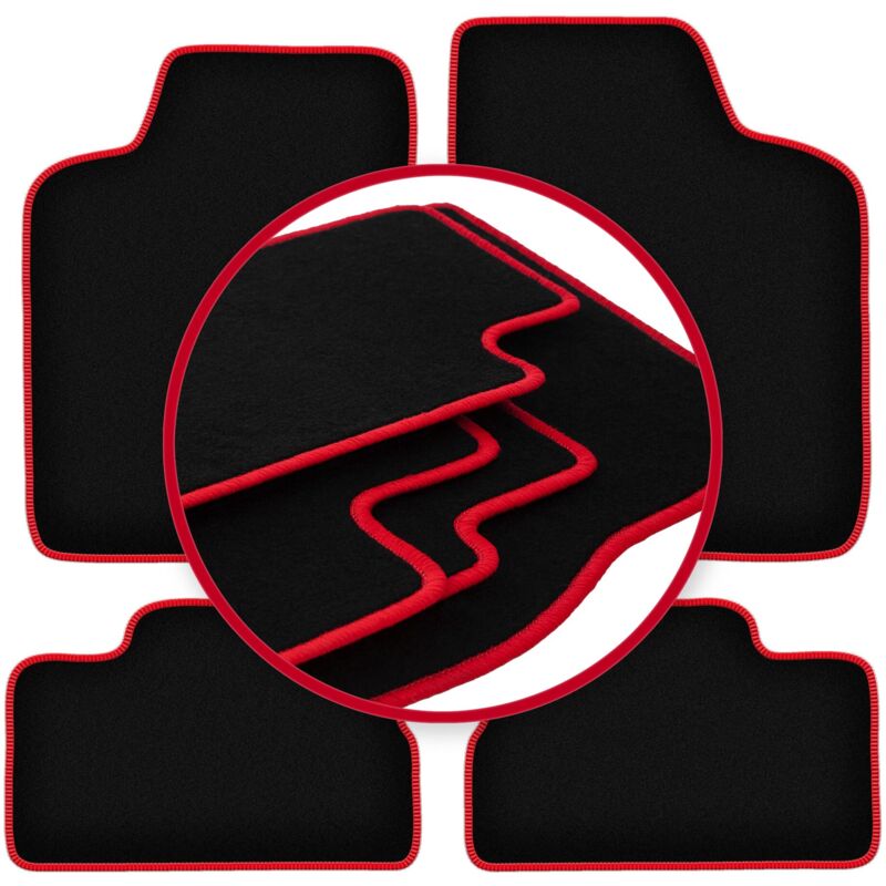 foto del prodotto tappetini auto carlux red per opel ascona c liftback, berlina 1981 1988 