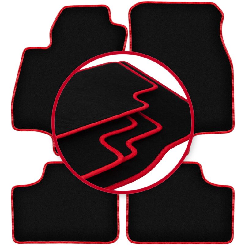 foto del prodotto tappetini auto carlux red per opel astra g berlina, station wagon, hatchback 1998 2009 
