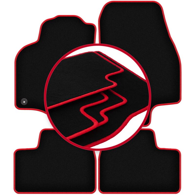 foto del prodotto tappetini auto carlux red per opel astra g cabrio, coupe, bertone 1998 2009 