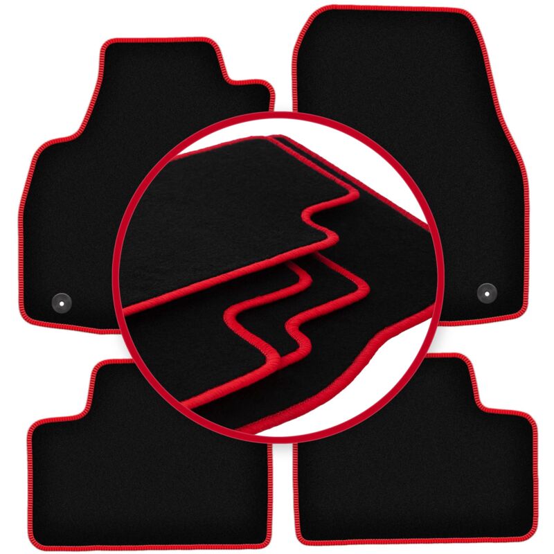 foto del prodotto tappetini auto carlux red per opel astra h berlina, hatchback, station wagon, twintop, cabrio, coup 2003 2010 