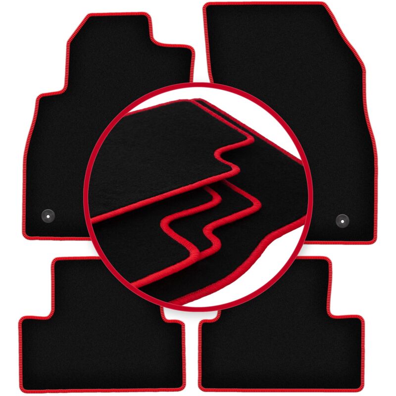 foto del prodotto tappetini auto carlux red per opel astra j hatchback, berlina, station wagon, sports tourer 2009 2015 