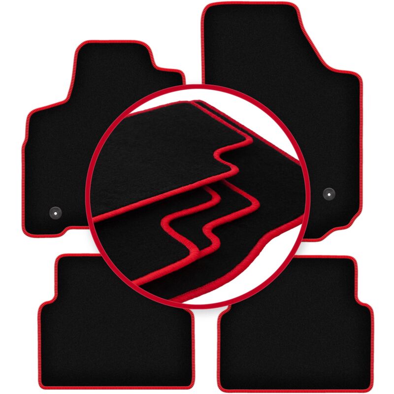 foto del prodotto tappetini auto carlux red per opel meriva a monovolume 2002 2010 