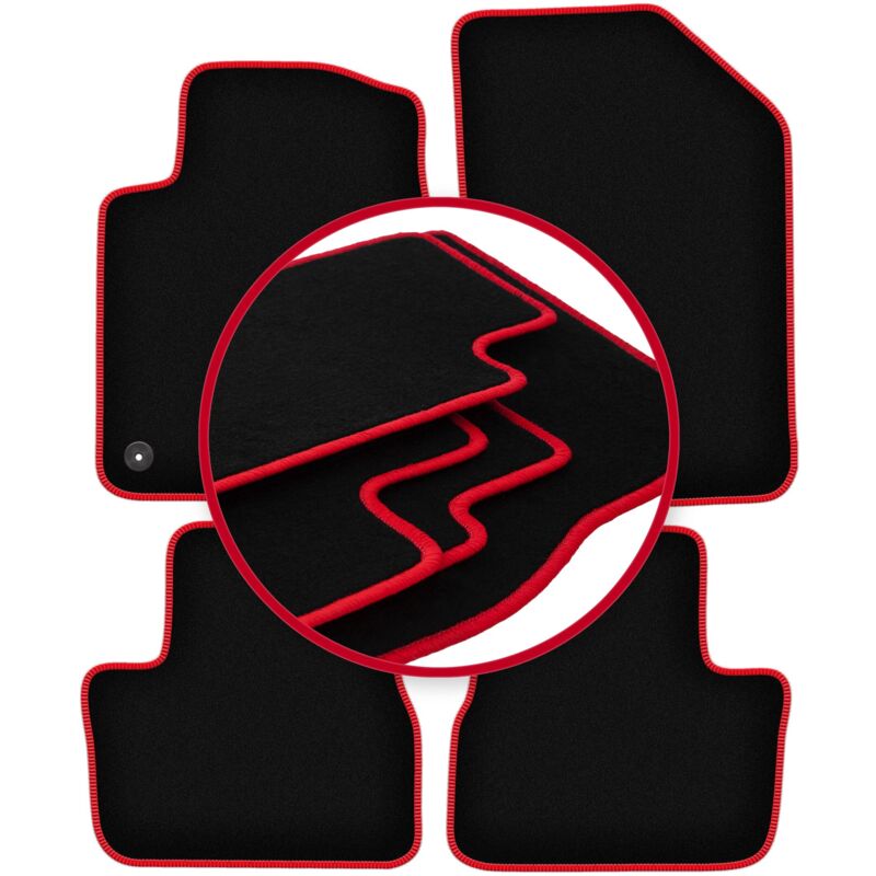 foto del prodotto tappetini auto carlux red per peugeot 208 i hatchback 2012 2019 