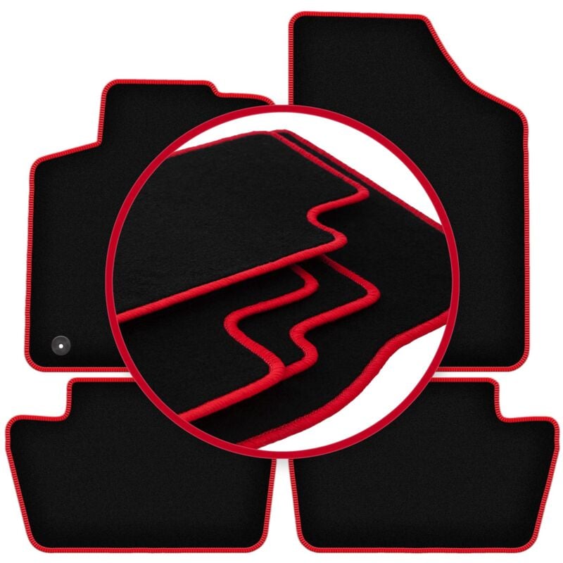 foto del prodotto tappetini auto carlux red per peugeot 307 berlina, station wagon, sw 2001 2009 