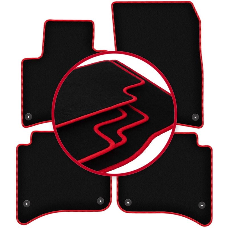 foto del prodotto tappetini auto carlux red per porsche cayenne ii suv 2010 