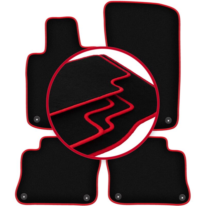 foto del prodotto tappetini auto carlux red per porsche panamera fastback 2009 2016 