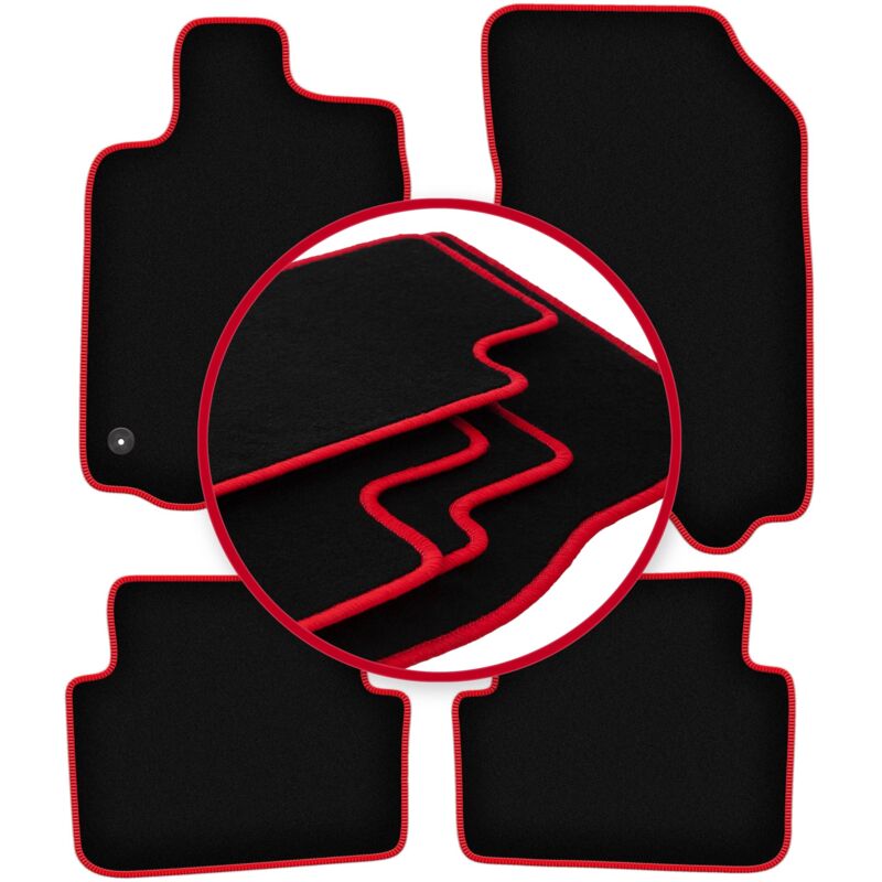 foto del prodotto tappetini auto carlux red per renault laguna ii station wagon, liftback 2001 2007 