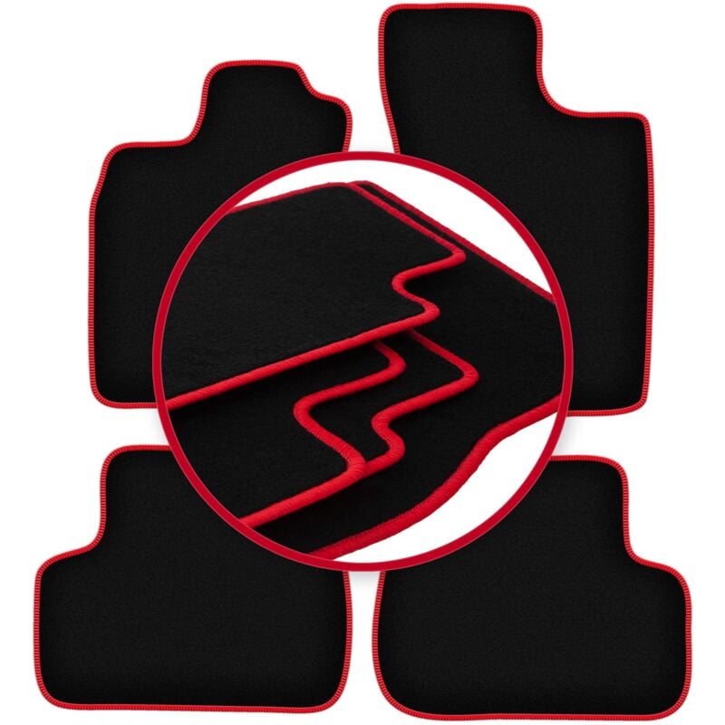 foto del prodotto tappetini auto carlux red per renault twingo i hatchback 1993 2006 