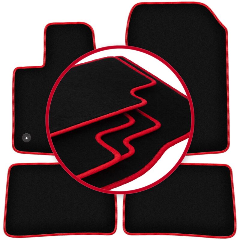 foto del prodotto tappetini auto carlux red per renault twingo ii hatchback 2007 2014 