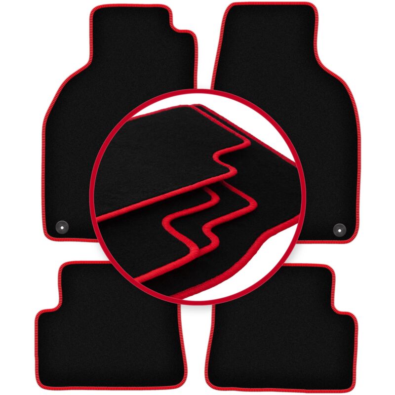 foto del prodotto tappetini auto carlux red per saab 9 3 i decappottabile 1998 2003 