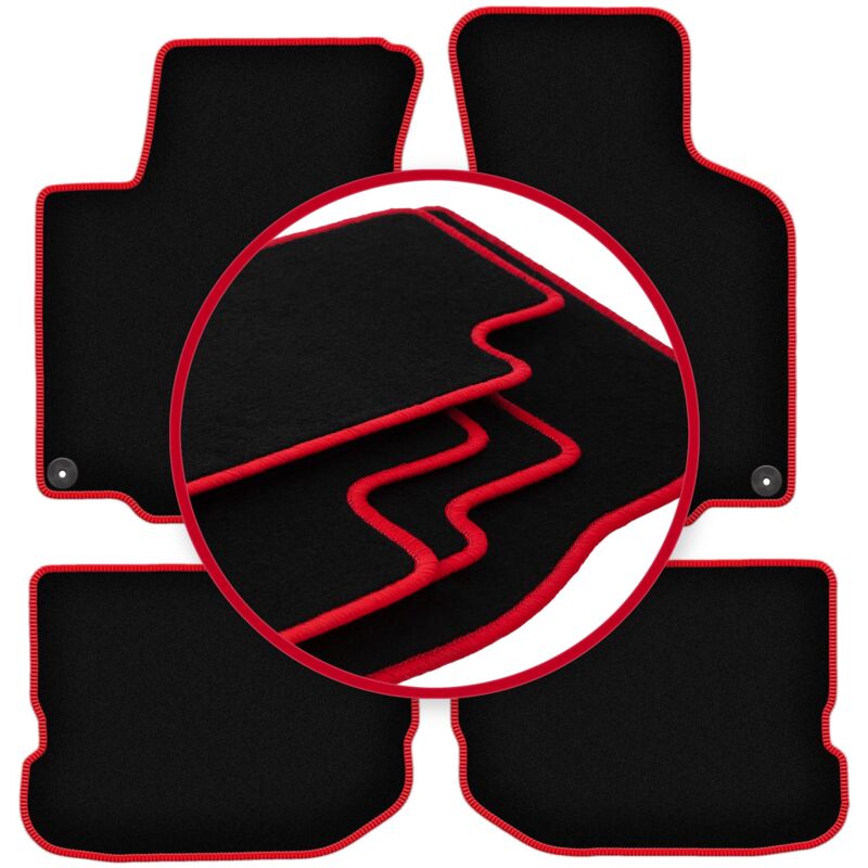 foto del prodotto tappetini auto carlux red per seat leon i hatchback 1999 2005 