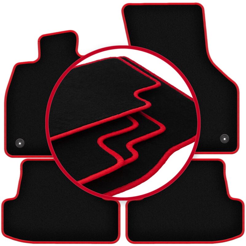foto del prodotto tappetini auto carlux red per seat leon iii hatchback, station wagon, variant 2012 2020 