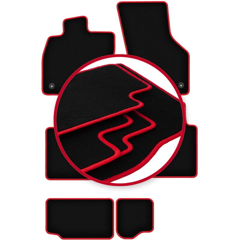 foto del prodotto tappetini auto carlux-red per: seat tarraco 7 posti (2018-)