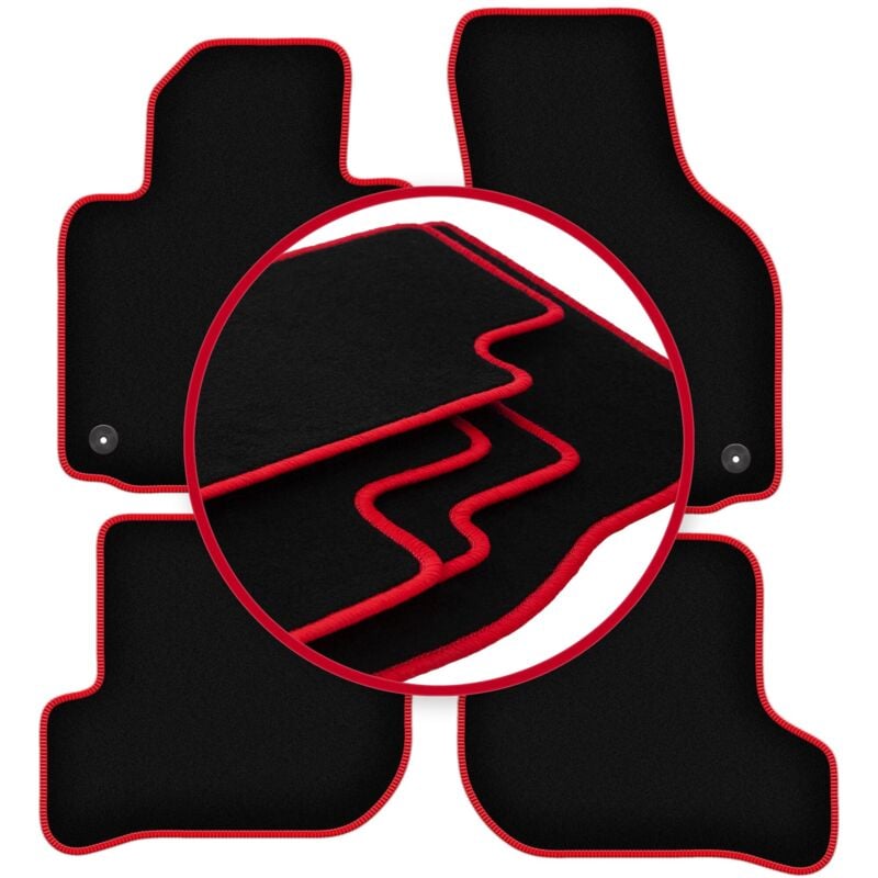 foto del prodotto tappetini auto carlux red per skoda octavia ii station wagon, liftback 2004 2013 